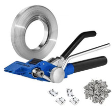 Banding Strapping Kit with Strapping Tensioner Tool 100 Metal Seals Pallet Packaging Strapping Banding Kit