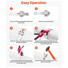 Steel Banding Strapping Kit Heavy Duty Banding Sealer Tool with 200 ft Binding Straps Manual Pallet Packaging Strapping Kit for Warehouse