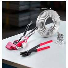 Steel Banding Strapping Kit Heavy Duty Banding Sealer Tool with 200 ft Binding Straps Manual Pallet Packaging Strapping Kit for Warehouse