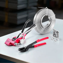 Heavy Duty Banding Sealer Tool with 400 ft Binding Straps Manual Pallet Packaging Strapping Kit for Warehouse Industrial Bundling