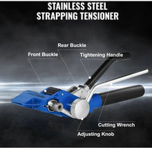 Banding Strapping Kit with Strapping Tensioner Tool 100 Metal Seals Pallet Packaging Strapping Banding Kit