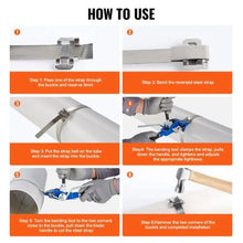 Banding Strapping Kit with Strapping Tensioner Tool 100 Metal Seals Pallet Packaging Strapping Banding Kit