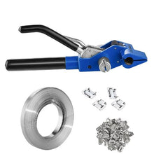 Banding Strapping Kit with Strapping Tensioner Tool 100 Metal Seals Pallet Packaging Strapping Banding Kit