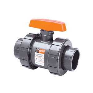3/4" Hayward Series TB True Union Ball Valve, Threaded End Connections, Glass Filled Polypropylene Body, EPDM O-Rings, PTFE Seats, 150 psi @ 70 °F - TB4P075TE