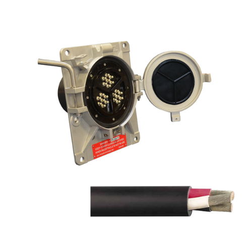 500A Shore Power Receptacle w/ 10ft THOF-500 Cable 2003-05E-105