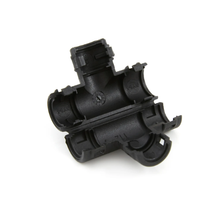 Black Hinged Tee Fitting TPS121212