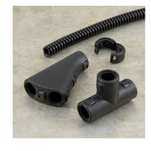 Black Hinged Tee Fitting TPS121212