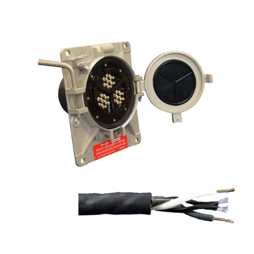 500A Shore Power Receptacle w/ 10ft TSGA-400 Cable 2003-05E-107