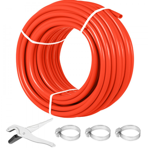 1/2" x 300ft PEX Tubing Oxygen Barrier PEX-B Radiant Floor Heat Red Pipe P130-7-300R