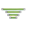 6x1.06 4 AWG Flat Braided Bonding Strap Tin Plated Copper One Hole Insulated Ground BS100645