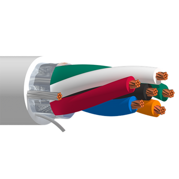 Belden 6304FE 18 AWG 6C CMP Plenum Overall Foil Shield 300V Commercial Audio System Cable(500FT,1000FT)