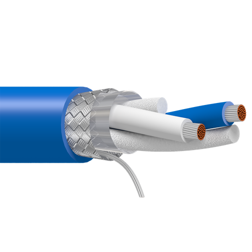 Belden 9463 20 AWG 1 Pair 7x28 Stranding Tinned Copper 300V Blue Hose Cable