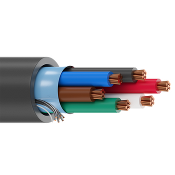 Belden 6504FE 22 AWG 6C CMP Plenum Overall Foil Shield 300V Commercial Audio System Cable