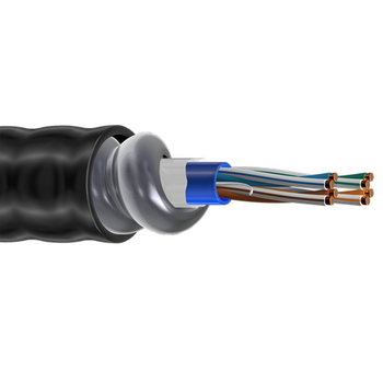 Belden 121700A 24 AWG 4 Pair Solid Bare Copper Cat 5e DataTuff AIA Armor Industrial Ethernet Cable