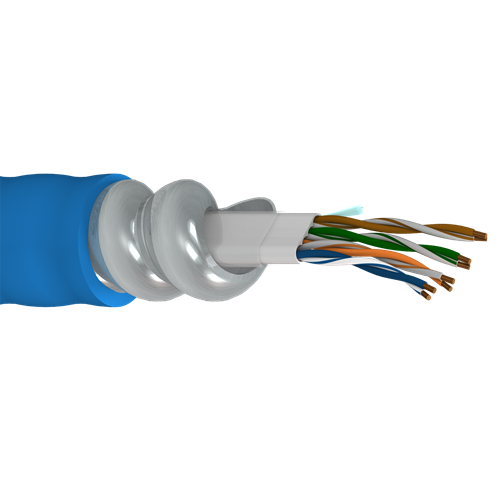 Belden 121872A 23 AWG 4 Pair Solid Bare Copper Cat 6 DataTuff AIA Armor Industrial Ethernet Cable