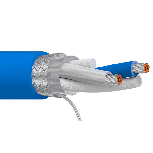 Belden 89463 20 AWG 1 Pair 7x28 Stranding Tinned Copper 300V Blue Hose Cable