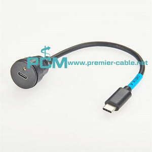 USB 3.1 C to C Panel Mount Cable PCM-RPMC-53