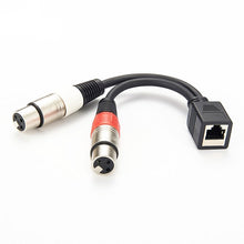 RJ45 Female to Dual XLR Female Cable PCM-AXC-26