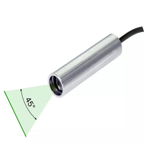 10 cm Focus 45 Deg 520 nm Class 1M Green Line Laser Module VLM-520-56 LPO-D45-F10