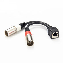 RJ45 Female to Dual XLR Male Cable PCM-AXC-25