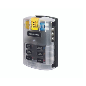 Blue Sea Systems St Blade Fuse Block with Negative Bus & Cover