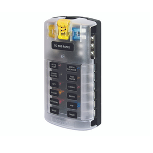 Blue Sea Systems St Blade Fuse Block with Negative Bus & Cover