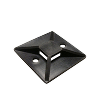 Adhesive Backed Black Cable Tie Mounts (Pack of 100)
