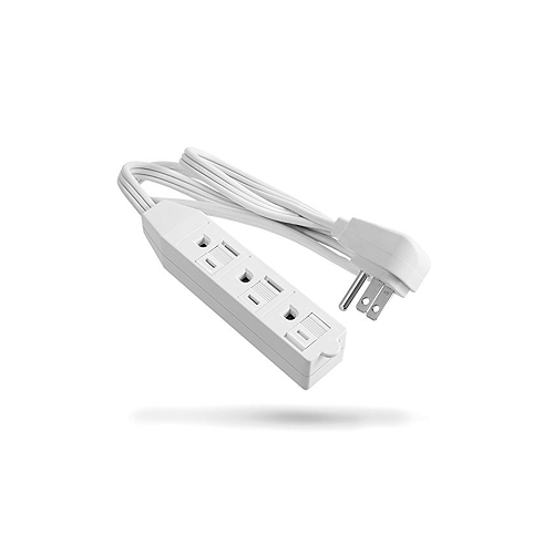20FT 13A 3 Outlet Indoor Extension Cord Flat Plug End 400806 (Pack Of 15)