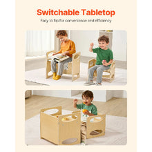 Adjustable Montessori Table and Chair Set for Toddlers (Natural)