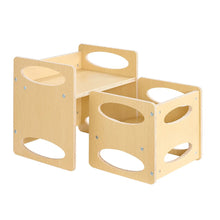 Adjustable Montessori Table and Chair Set for Toddlers (Natural)
