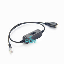 PC Headset to RJ9 Phone Switch Adapter with 8 Circuit Lines Switch PCM-CCH-16