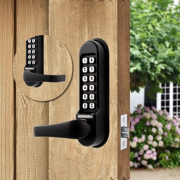 Black Marine Heavy Duty Mechanical Lock with Tubular Latch (Non-Code, Back-to-Back)