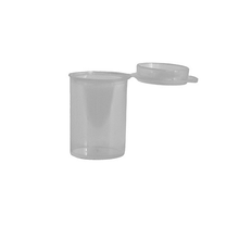 1 Dram Vial Caps Unassembled Clear Polystyrene Plastic 1U (Pack of 2000)