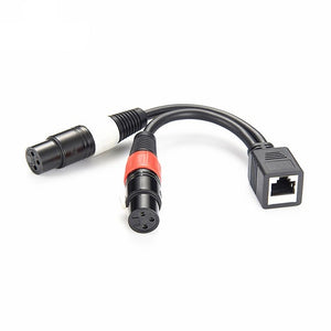 RJ45 Female to Dual XLR Female Cable PCM-AXC-26