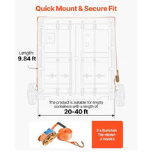Shipping Container Wheels 6-Lug Wheels Kit Heavy Duty Shipping Container Axle with Ratchet Tie Down-Moves 20 ft - 40 ft Secure Transport for Dock