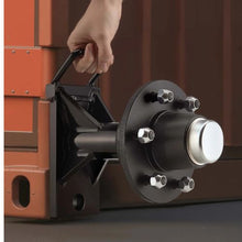 Shipping Container Wheels 6-Lug Wheels Kit Heavy Duty Shipping Container Axle with Ratchet Tie Down-Moves 20 ft - 40 ft Secure Transport for Dock