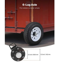 Shipping Container Wheels 8-Lug Wheels Kit, Heavy Duty Shipping Container Accessories with RatchetTie Down-Moves 20 ft - 40 ft Secure Transport for Dock