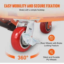 Hydraulic Lift Table Cart 1100lbs Capacity Manual Single Scissor Lift Table with 4 Wheels and Non-slip Pad Hydraulic Scissor Cart for Material Handling