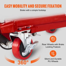 Hydraulic Lift Table Cart 500lbs Capacity Manual Single Scissor Lift Table with 4 Wheels and Non-slip Pad Hydraulic Scissor Cart for Material Handling
