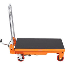 Hydraulic Lift Table Cart 330lbs Capacity 28.5" Lifting Height Manual Single Scissor Lift Table with 4 Wheels and Non-slip Pad Hydraulic Scissor Cart for Material Handling