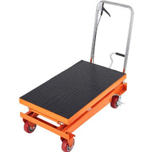 Hydraulic Lift Table Cart 770lbs Capacity Manual Double Scissor Lift Table with 4 Wheels and Non-slip Pad Hydraulic Scissor Cart for Material Handling