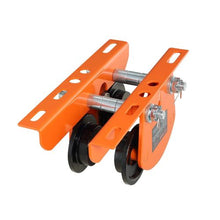 Electric Hoist Manual Trolley Push Beam Trolley with Dual Wheels 2.68"-4.33" Adjustable Beam Flange Width for Straight Curved I Beam