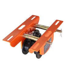 Electric Hoist Manual Trolley Push Beam Trolley with Dual Wheels 2.36"-4.72" Adjustable Flange Width for Straight Curved I Beam