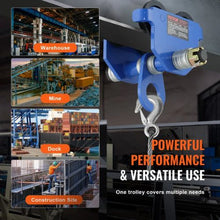 Manual Trolley 2200 lbs/1 Ton Load Capacity Push Beam Trolley with Dual Wheels Heavy Duty Alloy Steel Garage Hoist for Straight Curved I Beam