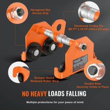Manual Trolley 1100 lbs/0.5 Ton Load Capacity Push Beam Trolley with Dual Wheels Adjustable for I-Beam Flange Width 2.5" to 8" Heavy Duty Alloy Steel Garage Hoist for Straight Curved I Beam