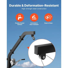 Tree Mounted Deer Hoist 353 lbs Load Capacity Hunting Game Hoist Winch Lift with Ratchet Strap Heavy Duty Deer Hanger for Skinning Black