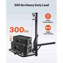 Hitch Deer Hoist with Lifting System Platform 300 lbs Load Capacity Game Hoist Winch Lift with 2-inch Receiver 360-Degree Swivel Shaft & Foldable