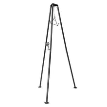 Tripod Deer Hoist 500 lbs Load Capacity Hunting Game Hoist Winch Lift with Gambrel & Manual Winch Hunting Game Skinning and Cleaning Accessory for Cleaning Black