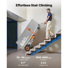 Electric Stair Climbing Dolly 440lbs Electric Stair Climbing Hand Trucks with 157.5in Rope & Extendable Handle Heavy Duty Stair Climber for Warehouse Logistics