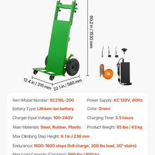 Electric Stair Climbing Dolly 880lbs Electric Stair Climbing Hand Trucks with 157.5in Rope & Extendable Handle Heavy Duty Stair Climber for Warehouse Logistics